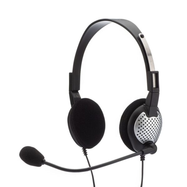 Andrea Communications NC-185VM USB-C Stereo Computer Headset with Volume/Mute Controls with USB C Connector